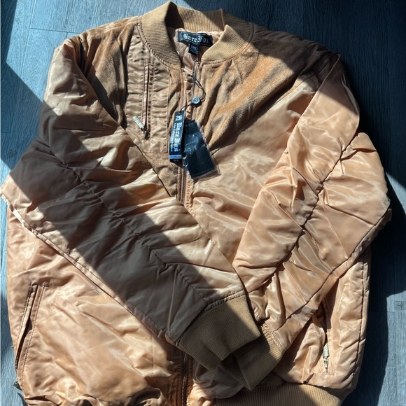 Rare Box Gold Bomber Jacket - Picture 3 of 6